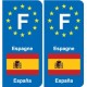 F Europe Espagne Spain autocollant plaque