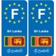 F Europe Sri Lanka autocollant plaque