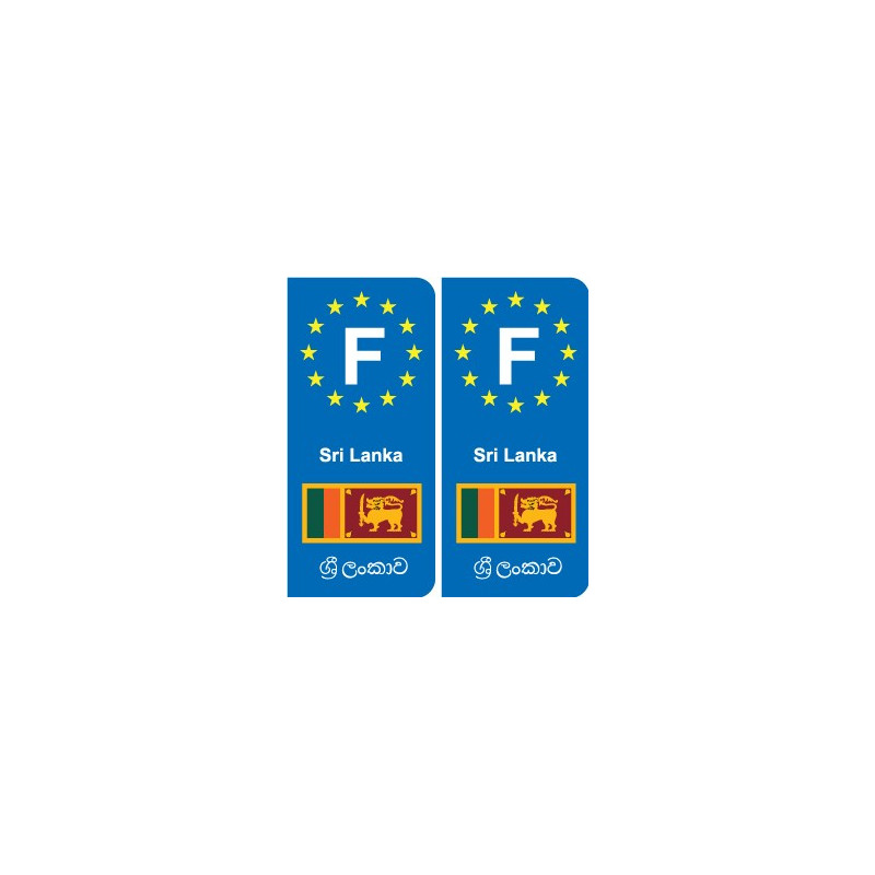 F Europe Sri Lanka autocollant plaque