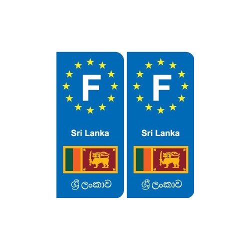 F Europe Sri Lanka autocollant plaque