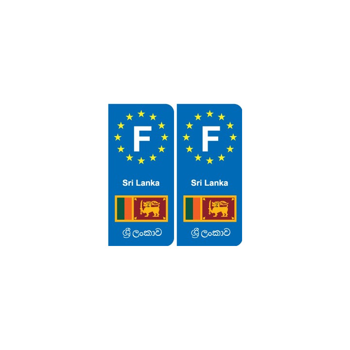 F Europe Sri Lanka autocollant plaque