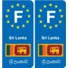 F Europe Sri Lanka autocollant plaque