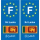 F Europe Sri Lanka autocollant plaque