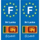 F Europe Sri Lanka autocollant plaque