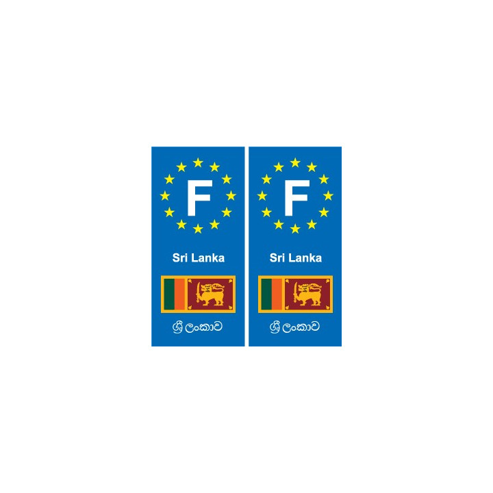 F Europe Sri Lanka autocollant plaque