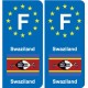 F Europe Swaziland autocollant plaque