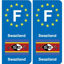 F Europe Swaziland autocollant plaque