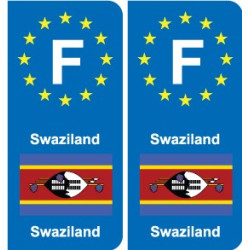 F Europe Swaziland autocollant plaque