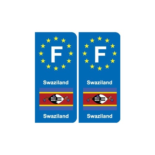F Europe Swaziland autocollant plaque