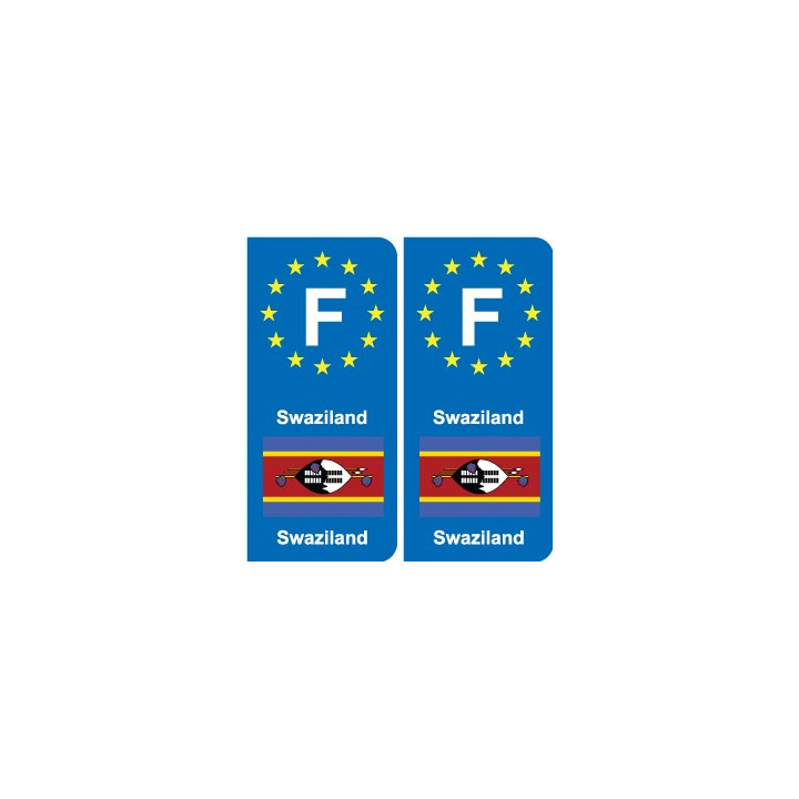 F Europe Swaziland autocollant plaque