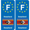 F Europe Swaziland autocollant plaque