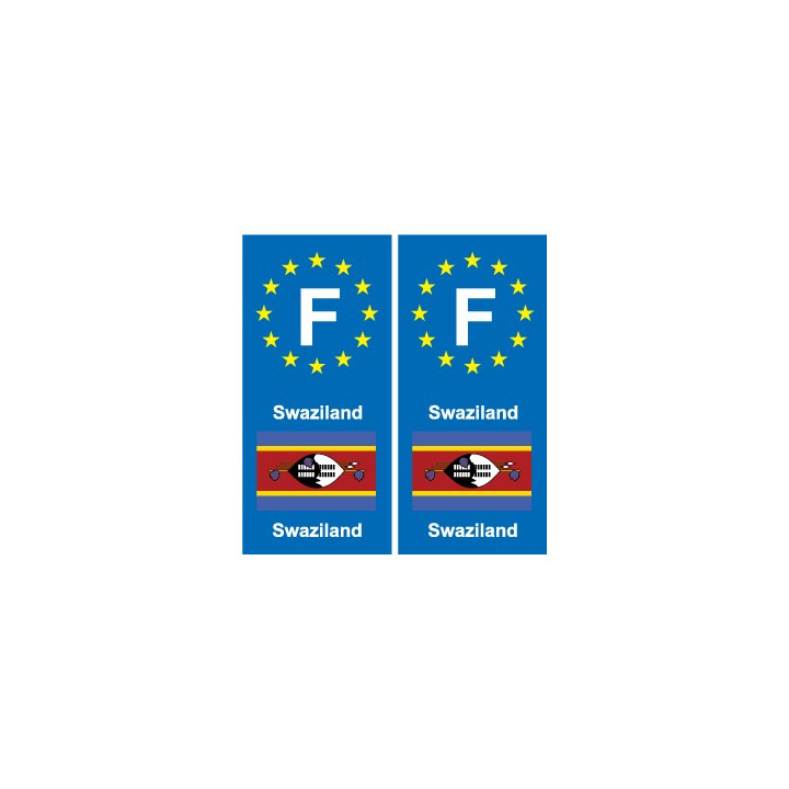 F Europe Swaziland autocollant plaque