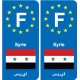 F Europe Syrie Syria autocollant plaque