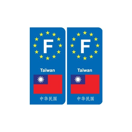 F Europe Taiwan autocollant plaque