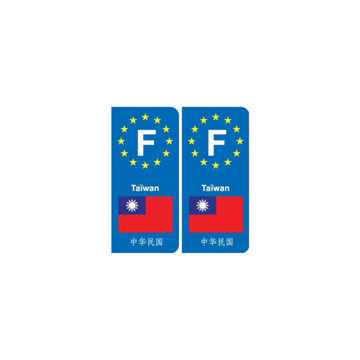 F Europe Taiwan autocollant plaque