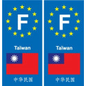 F Europe Taiwan autocollant plaque