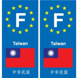 F Europe Taiwan autocollant plaque