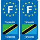 F Europe Tanzanie Tanzania autocollant plaque