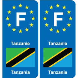 F Europe Tanzanie Tanzania autocollant plaque