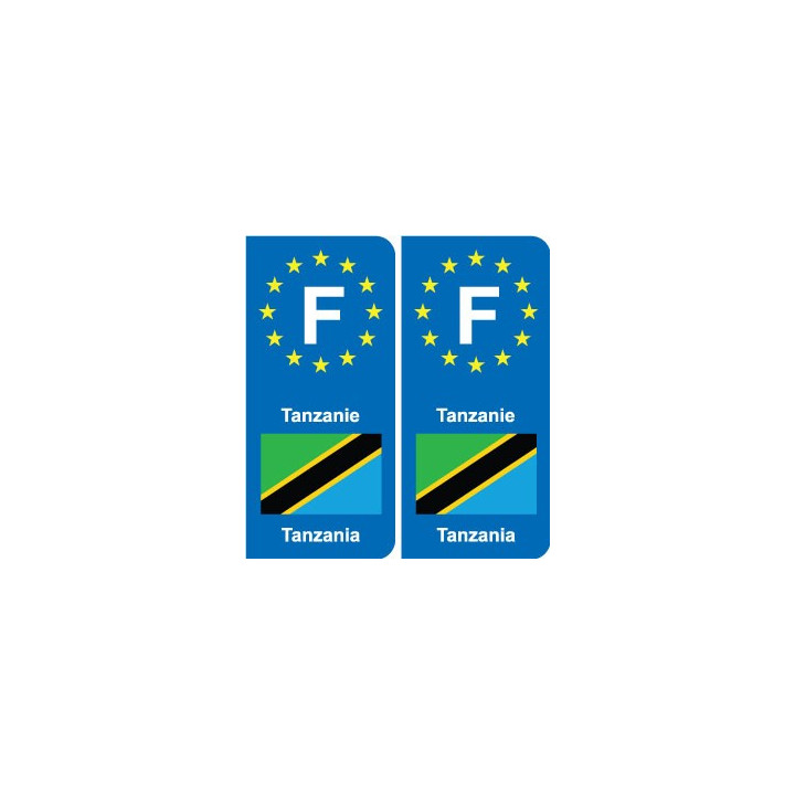 F Europe Tanzanie Tanzania autocollant plaque