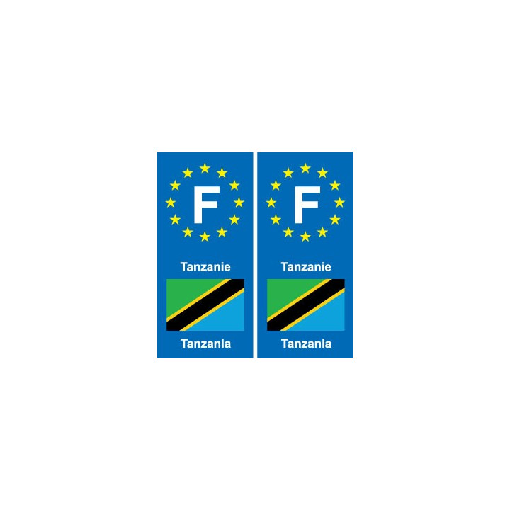 F Europe Tanzanie Tanzania autocollant plaque