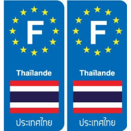 F Europe Thaïlande Thailand autocollant plaque