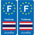 F Europe Thaïlande Thailand autocollant plaque