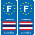 F Europe Thaïlande Thailand autocollant plaque