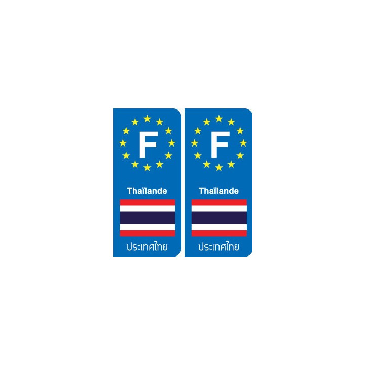 F Europe Thaïlande Thailand autocollant plaque