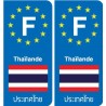 F Europe Thaïlande Thailand autocollant plaque