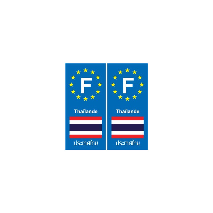 F Europe Thaïlande Thailand autocollant plaque