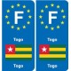 F Europe Togo autocollant plaque