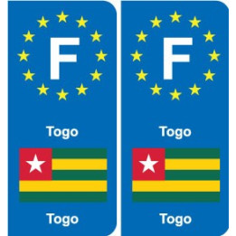 F Europe Togo autocollant plaque