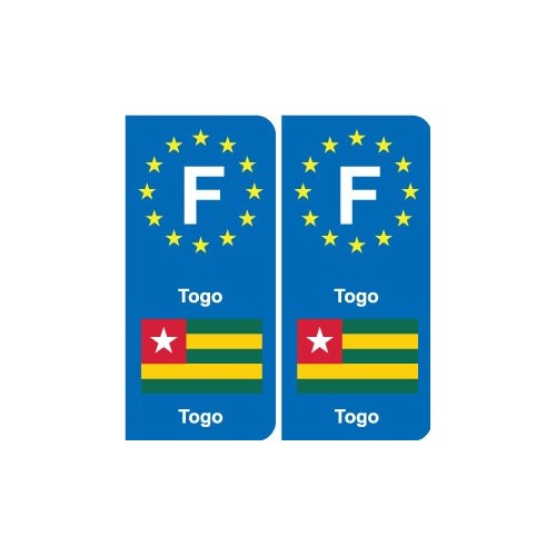 F Europe Togo autocollant plaque