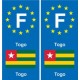 F Europe Togo autocollant plaque