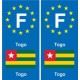 F Europe Togo autocollant plaque