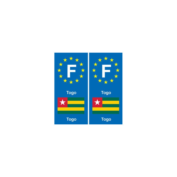 F Europe Togo autocollant plaque