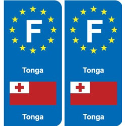 F Europe Tonga autocollant plaque