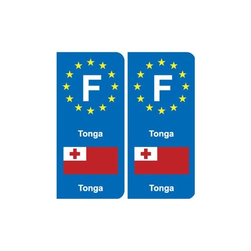 F Europe Tonga autocollant plaque