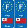 F Europe Tonga autocollant plaque