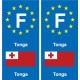 F Europe Tonga autocollant plaque