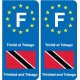 F Europe Trinité-et-Tobago autocollant plaque