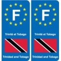 F Europe Trinité-et-Tobago autocollant plaque