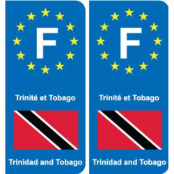 F Europe Trinité-et-Tobago autocollant plaque