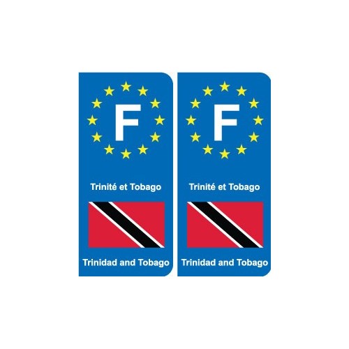 F Europe Trinité-et-Tobago autocollant plaque
