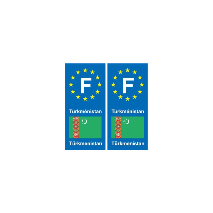 F Europe Turkménistan  autocollant plaque
