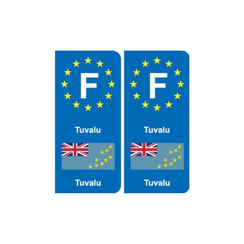 F Europe Tuvalu  autocollant plaque