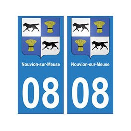 08 Nouvion-sur-Meuse autocollant plaque ville département