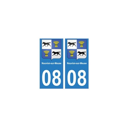 08 Nouvion-sur-Meuse autocollant plaque ville département