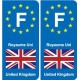 F Europe Royaume-Uni autocollant plaque